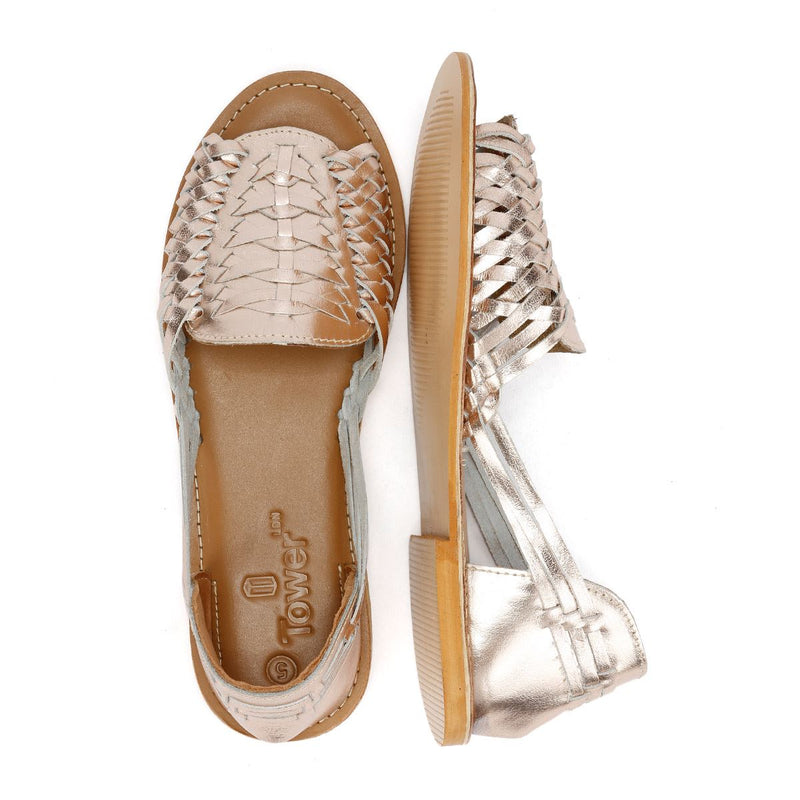 Tower London Hurache Women's Gold Metallic Sandals