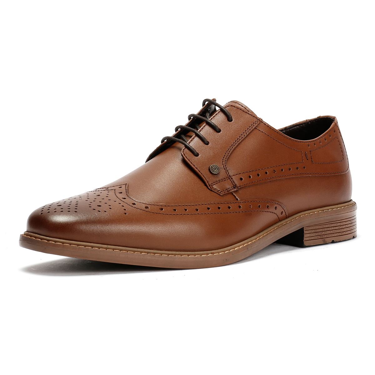 Lambretta Stockton Leather Men's Tan Lace-Up Shoes