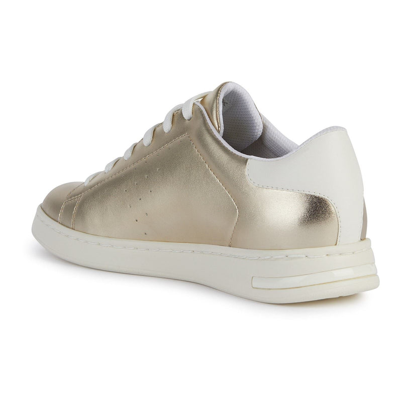 Geox D Jaysen B Leather Women's Light Gold/Optic White Sneakers