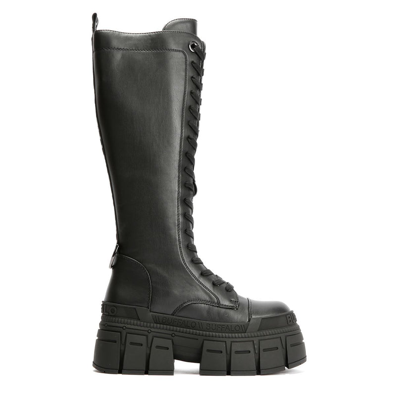 Buffalo Gospher Lace Up High Women's Black Boots