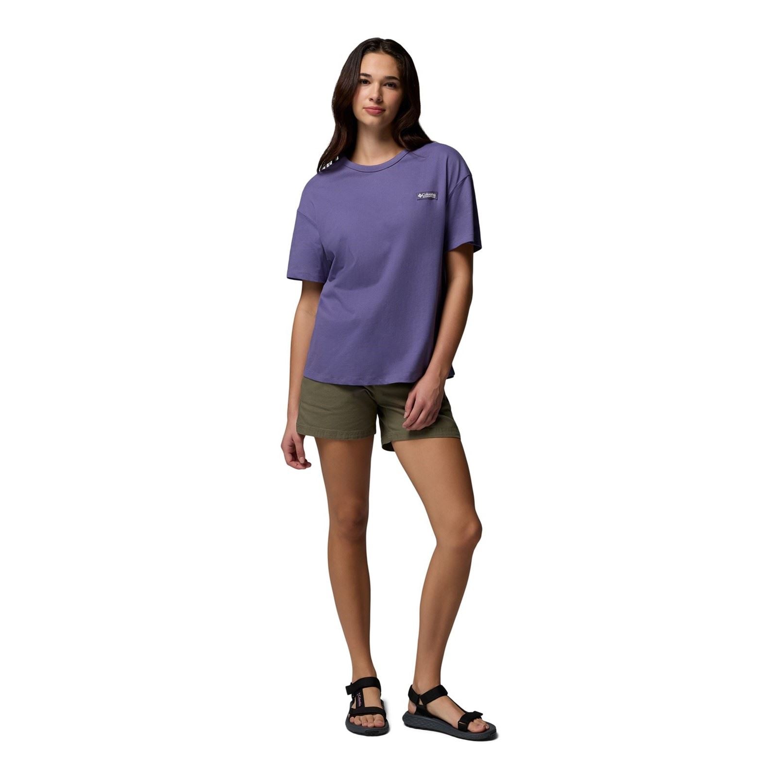 Columbia CSC Heavyweight Graphic Tee Cotton Women's Purple T-Shirt