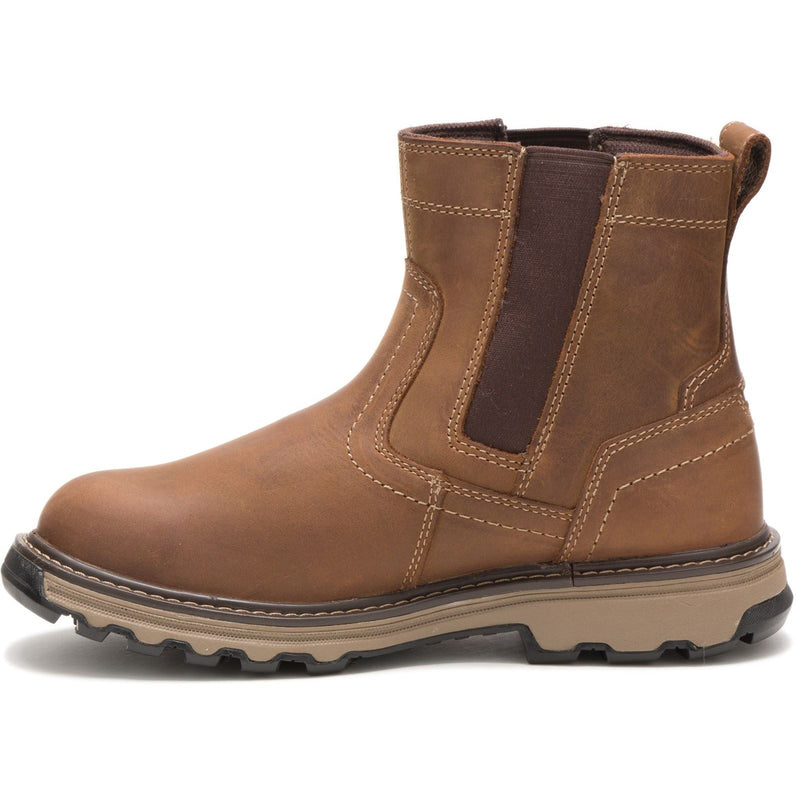 Caterpillar Pelton Leather Dark Beige Safety Boots