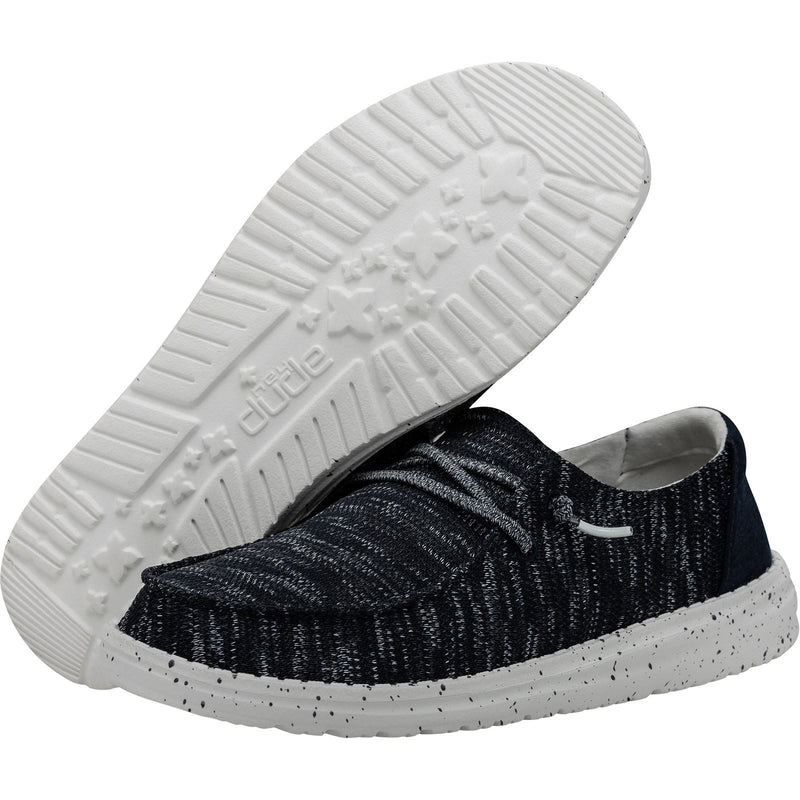 HEYDUDE Wendy Sox Polyester/Cotton/Spandex Women's Navy Loafers
