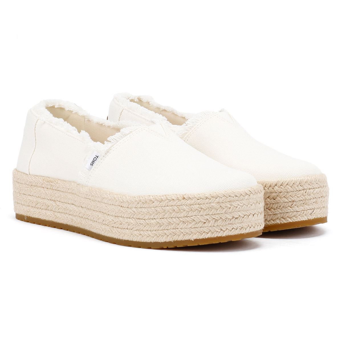 TOMS Valencia Canvas Women's White Espadrilles