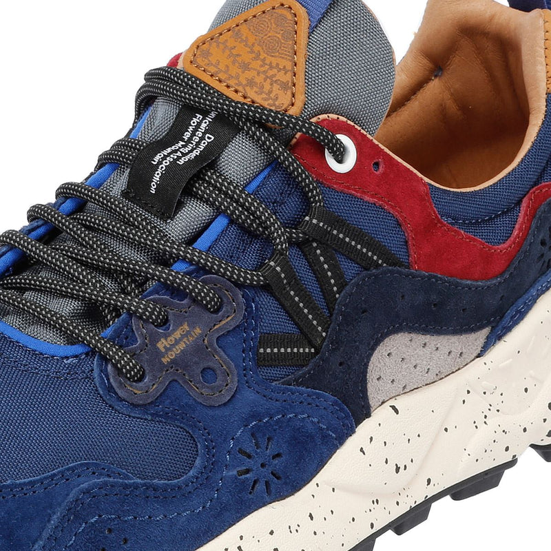 Flower Mountain Yamano 3 Suede Men's Light Navy/Orange Sneakers