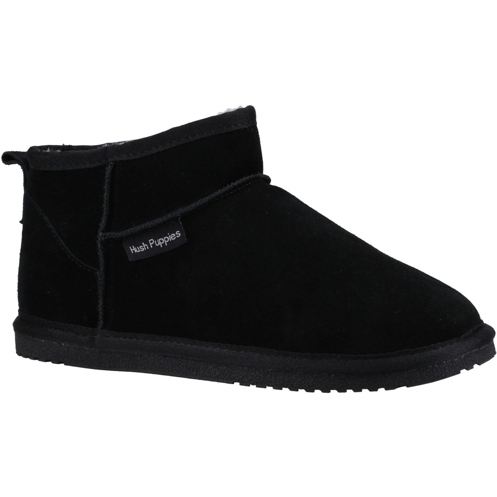 Hush Puppies Ashanti Suede Women's Black Slippers
