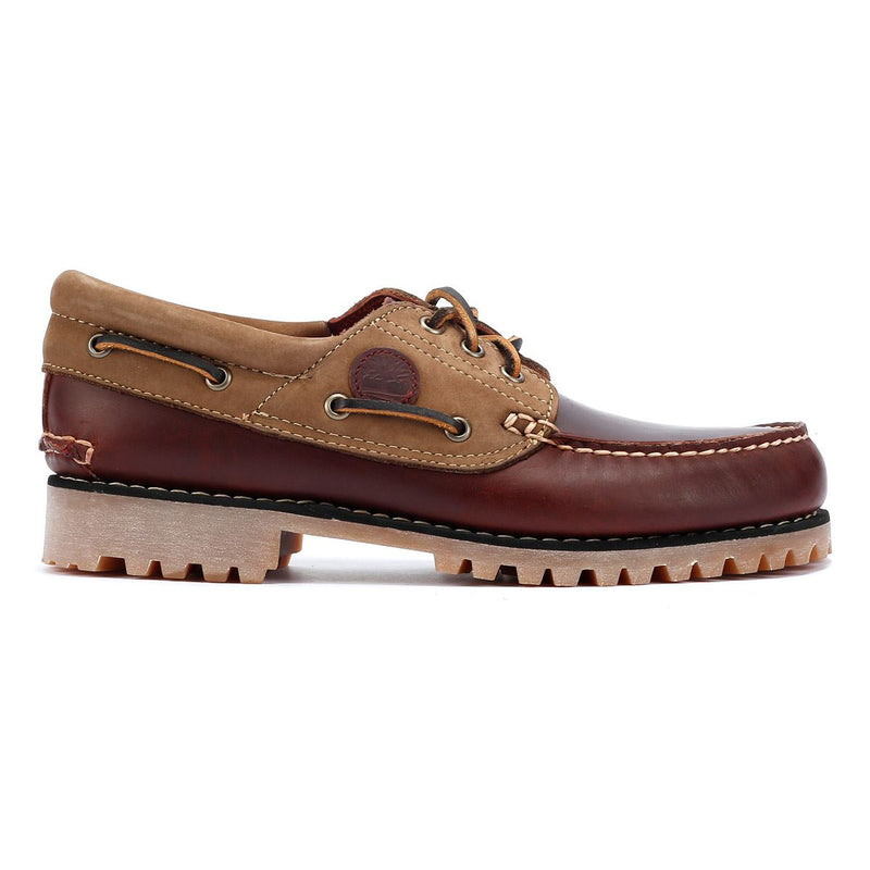 Timberland Authentic Leather Burgundy Boat Shoes