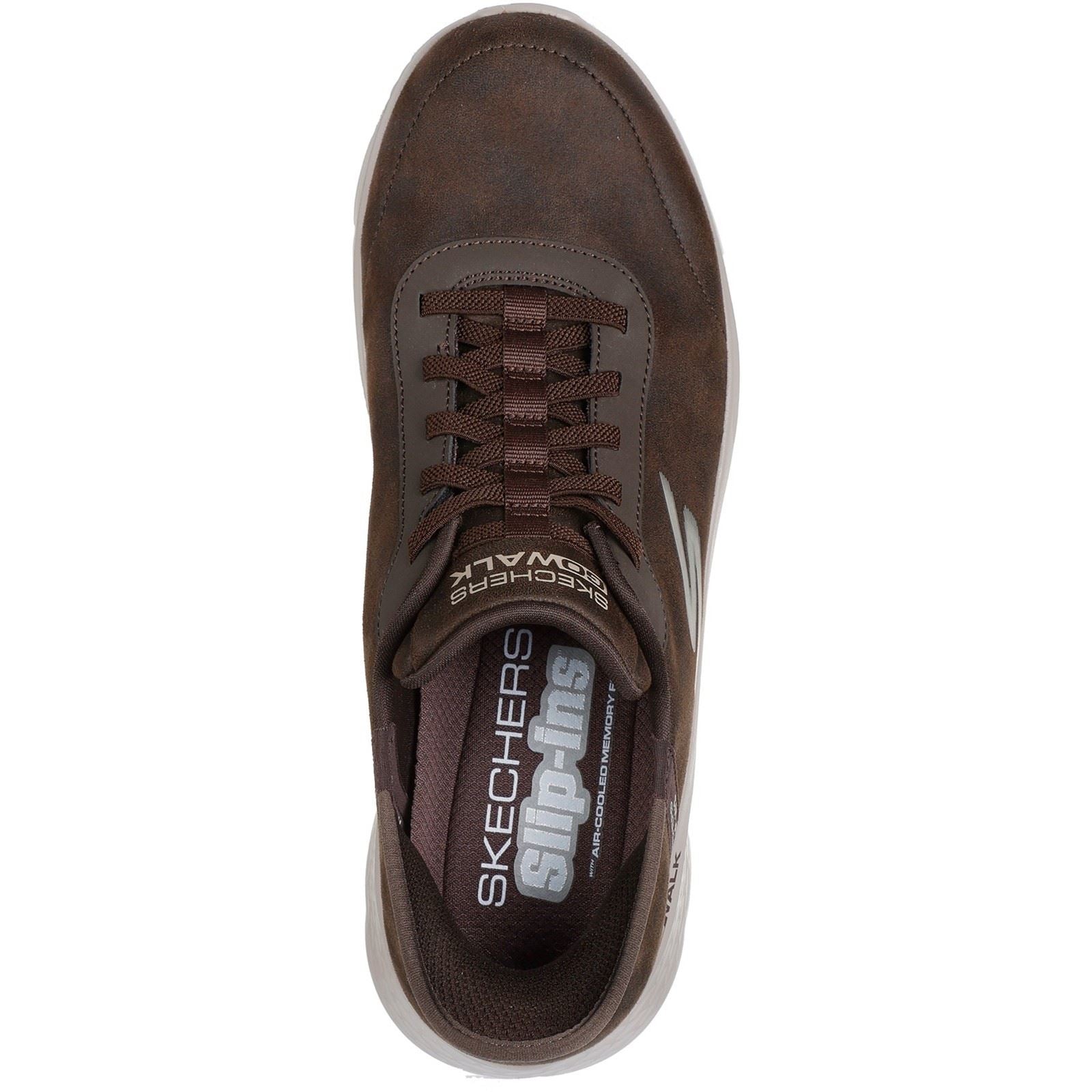 Skechers GO WALK Flex Smooth Motion Textile Men's Brown Sneakers