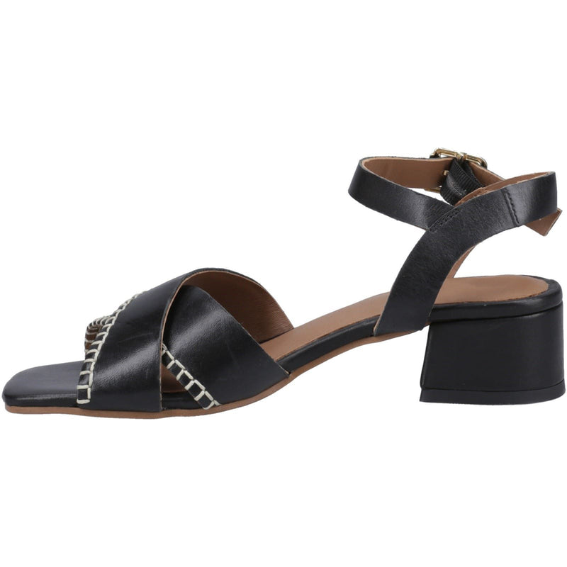 Hush Puppies Lyla Heeled Leather Women's Black Sandals