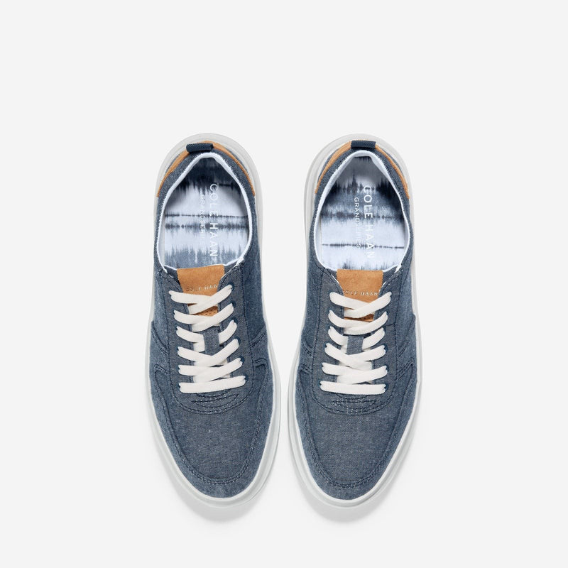 Cole Haan GrandPro Rally Canvas 100% Cotton Women's Chambray/Suede/Optic White Sneakers