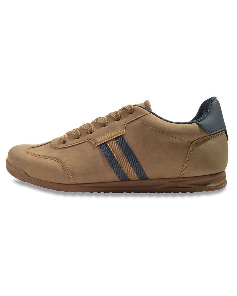 Lambretta Tackle Men's Taupe/Navy Sneakers