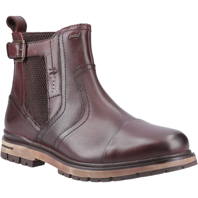 Pod Apollo Leather/Textile Men's Dark Brown Boots