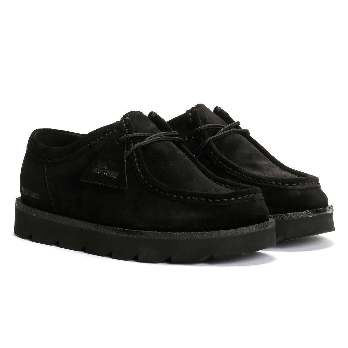 Clarks Originals Meare Wallabee Suede Men's Black Lace-Up Shoes