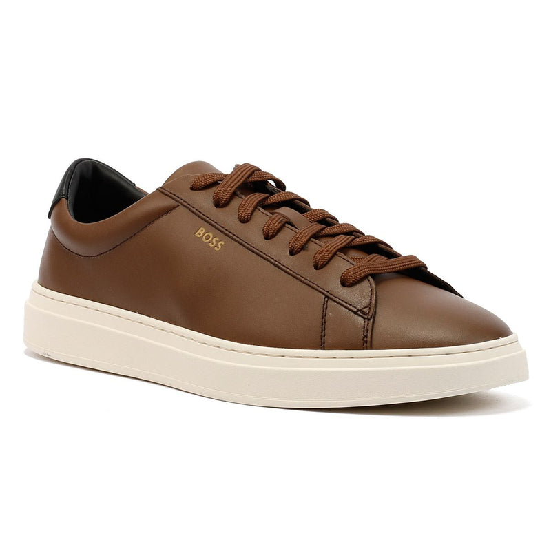 Boss Kieran Tennis Leather Men's Brown Sneakers