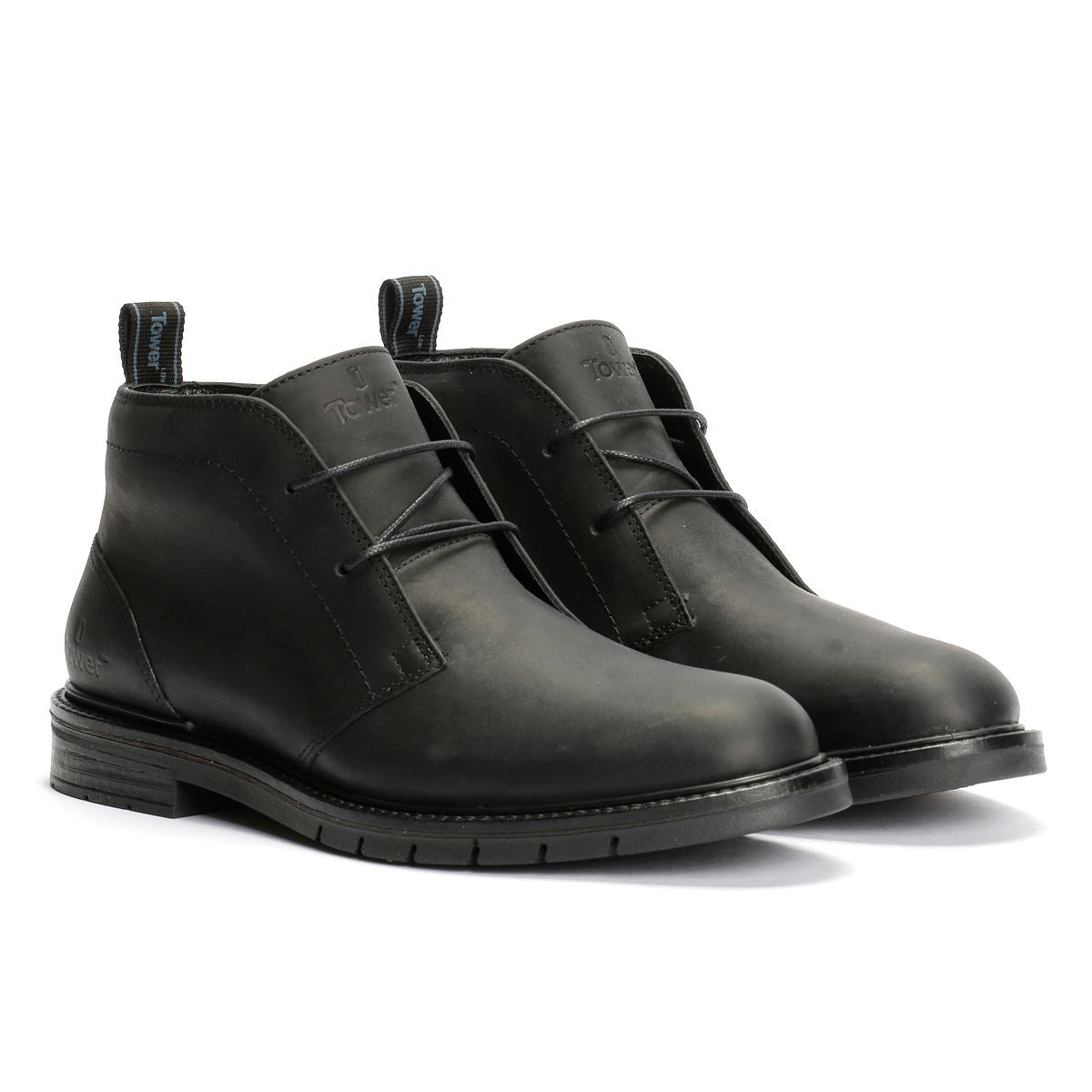 Tower London Armour Lace Up Leather Men's Black Boots