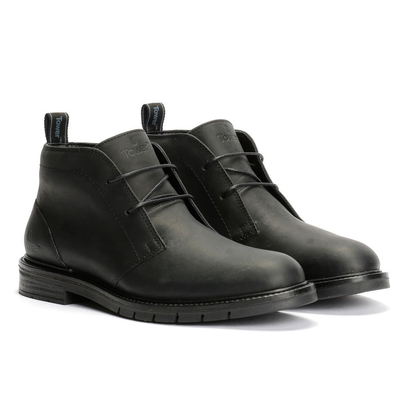Tower London Armour Lace Up Leather Men's Black Boots