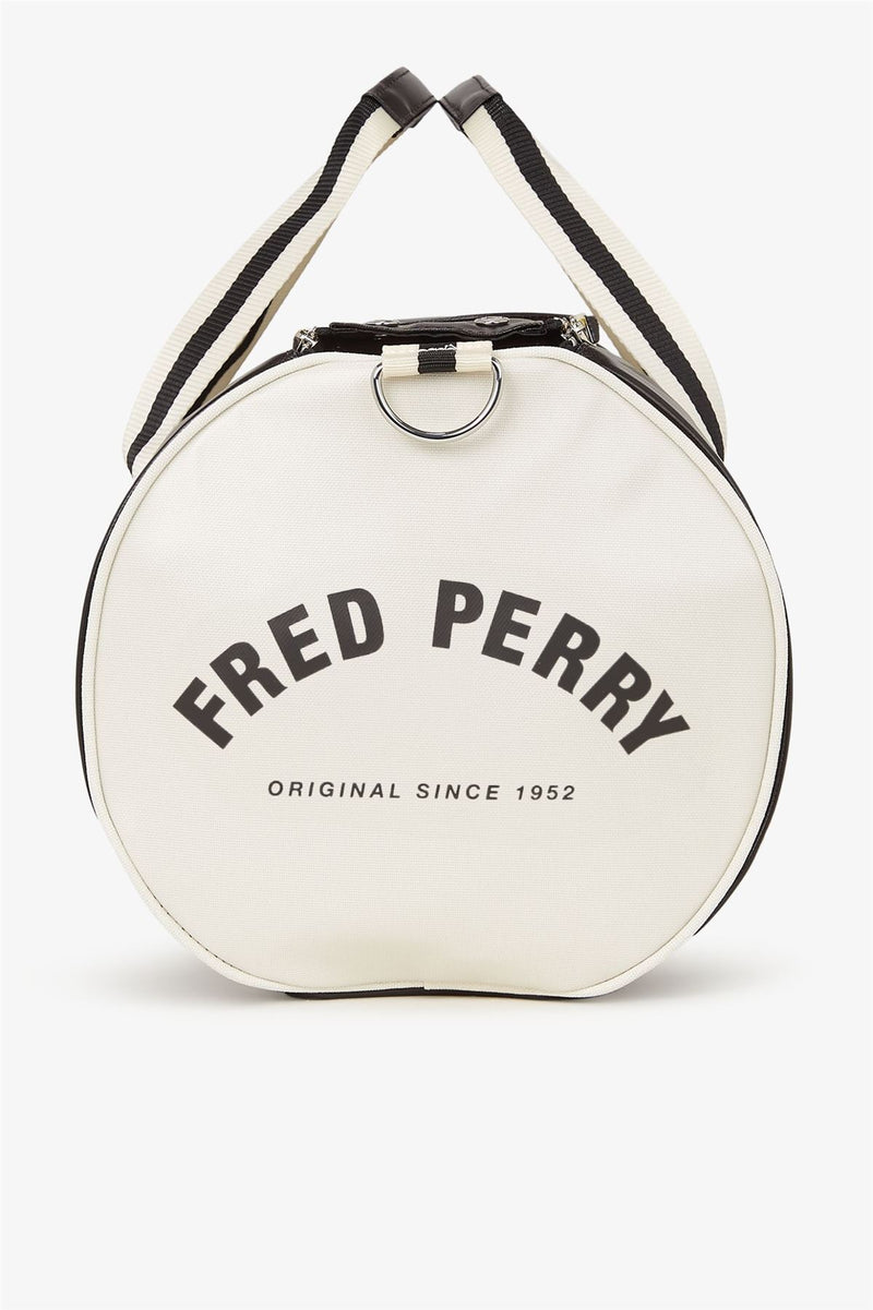 Fred Perry Classic Barrel Polyester Black/Ecru Cross Bag