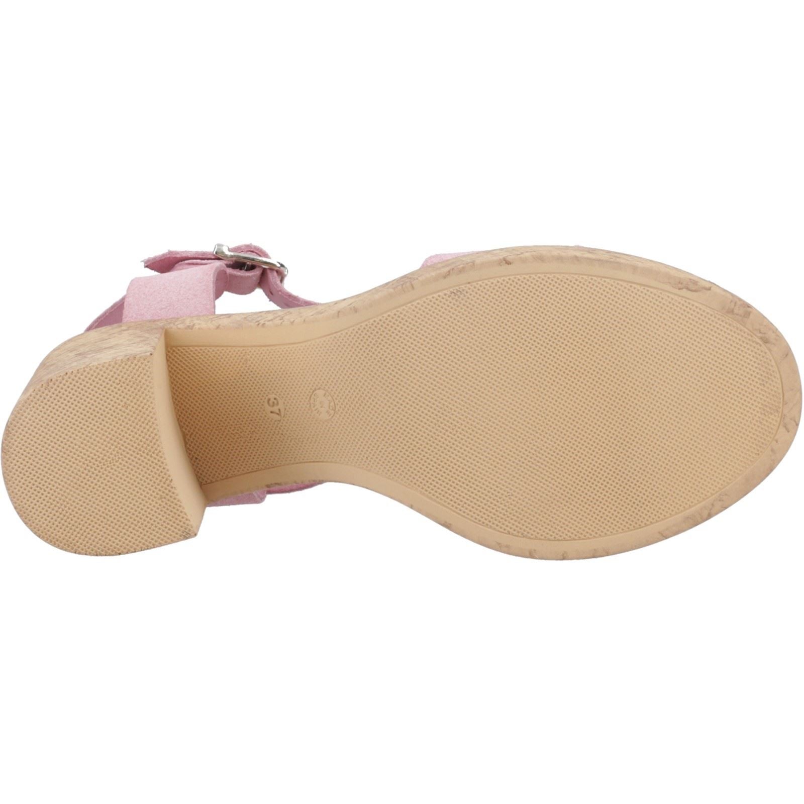 Hush Puppies Georgia Cork Leather Women's Blush Heels