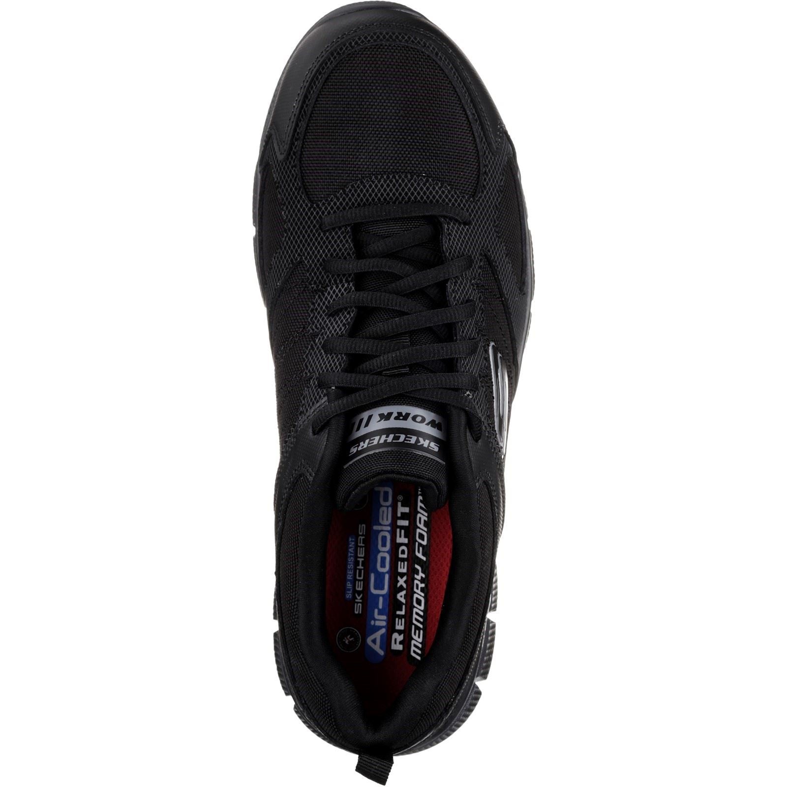 Skechers Workwear Telphin Sanphet Leather Men's Black Safety Sneakers