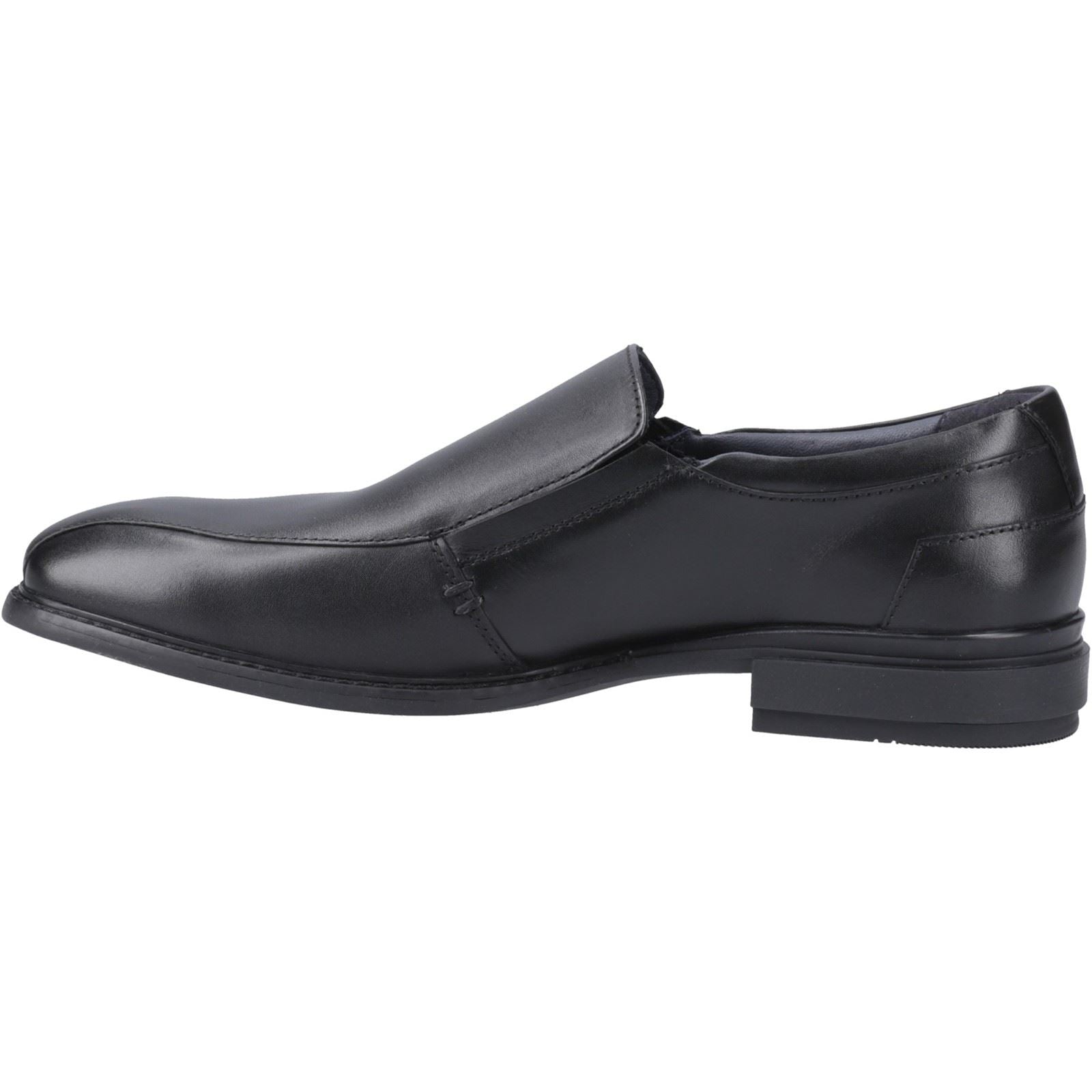 Pod Spear Leather Men's Black Slip-On Shoes