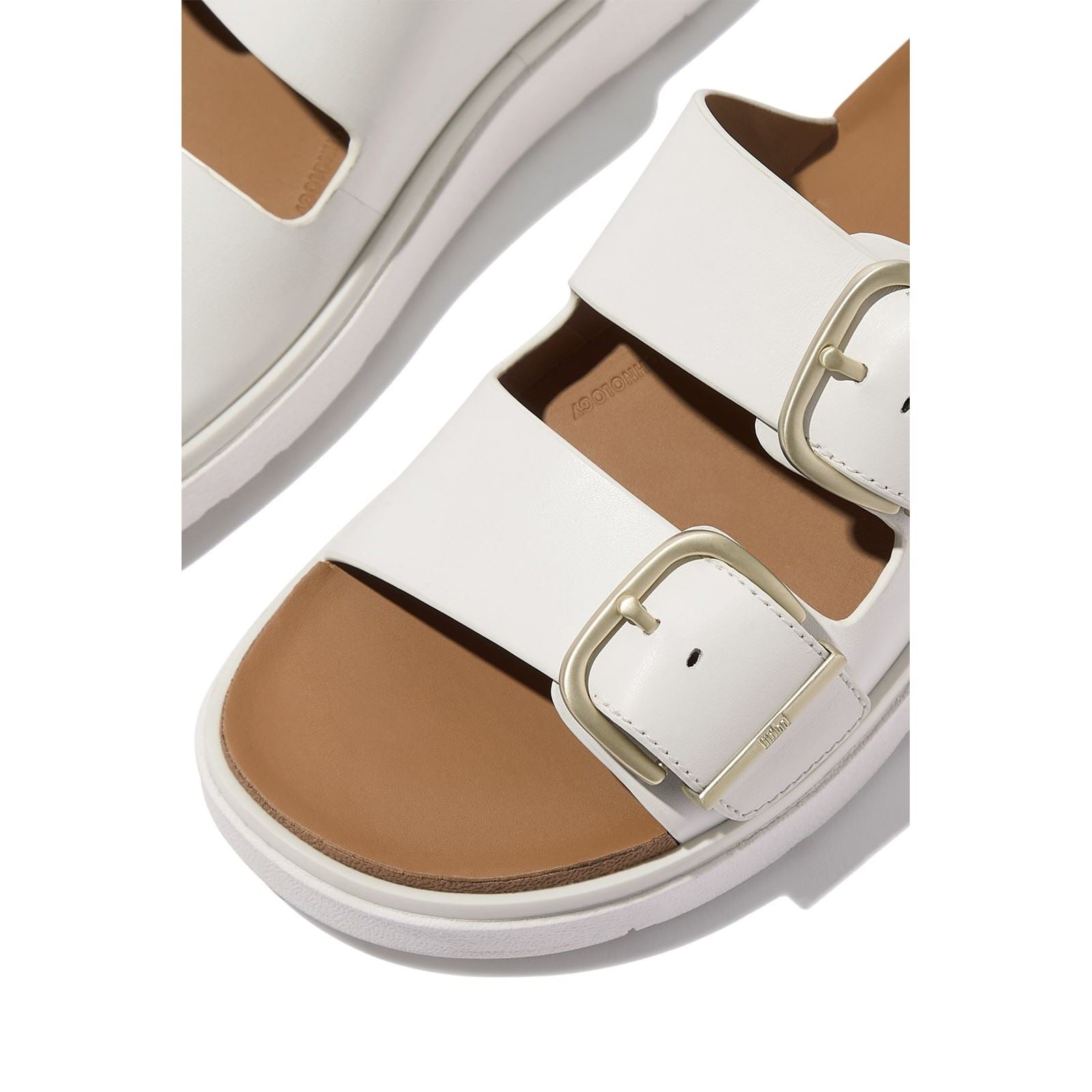 Fitflop Gen-FF Two-Bar Leather Women's Urban White Sandals
