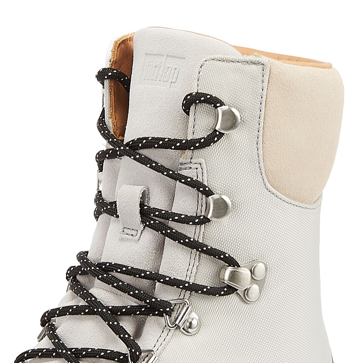 FitFlop Neo-D-Hyker Leather Women's Black/White Boots