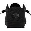 HEYDUDE Wally Sox Faux Suede Men's Micro Total Black Boat Shoes