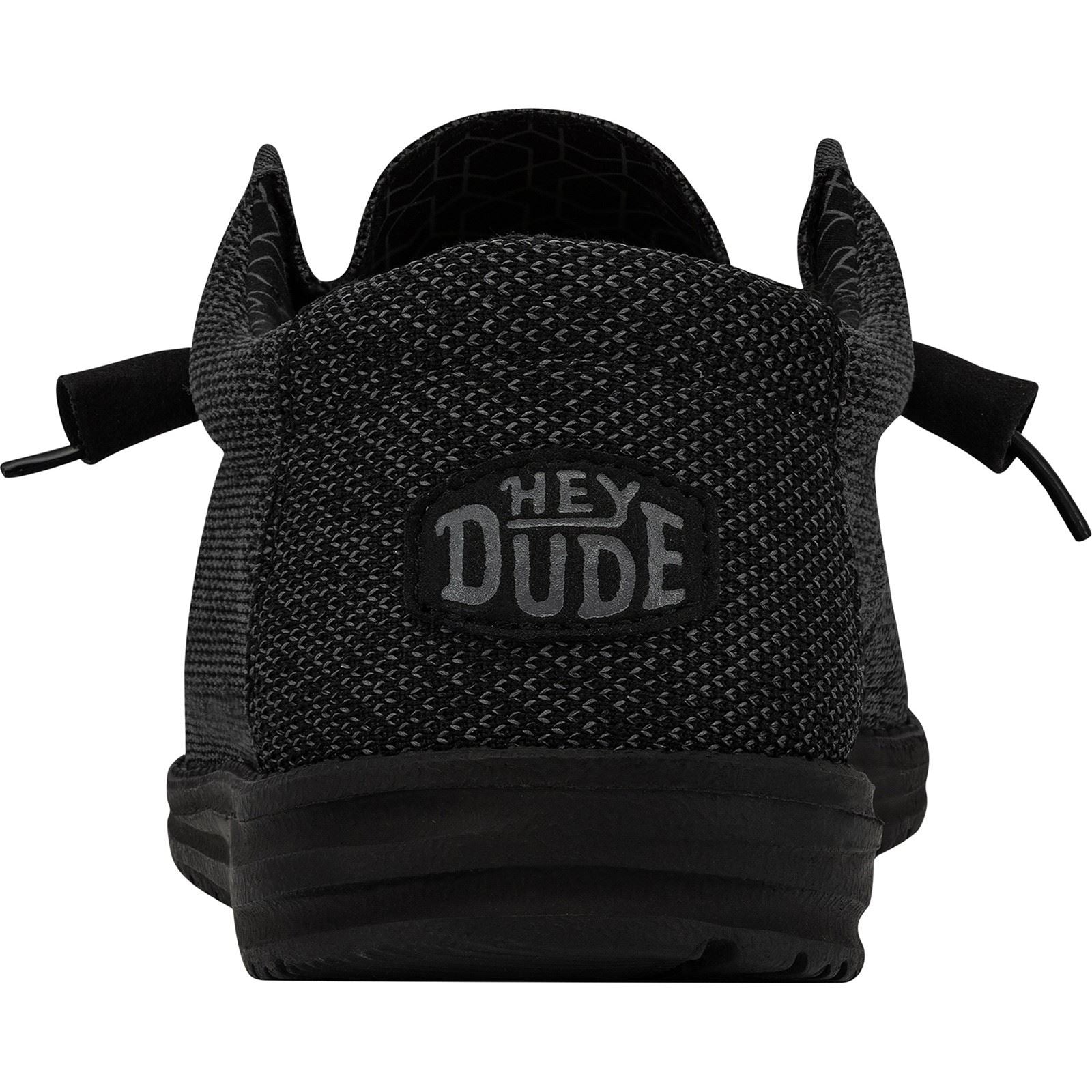 HEYDUDE Wally Sox Faux Suede Men's Micro Total Black Shoes
