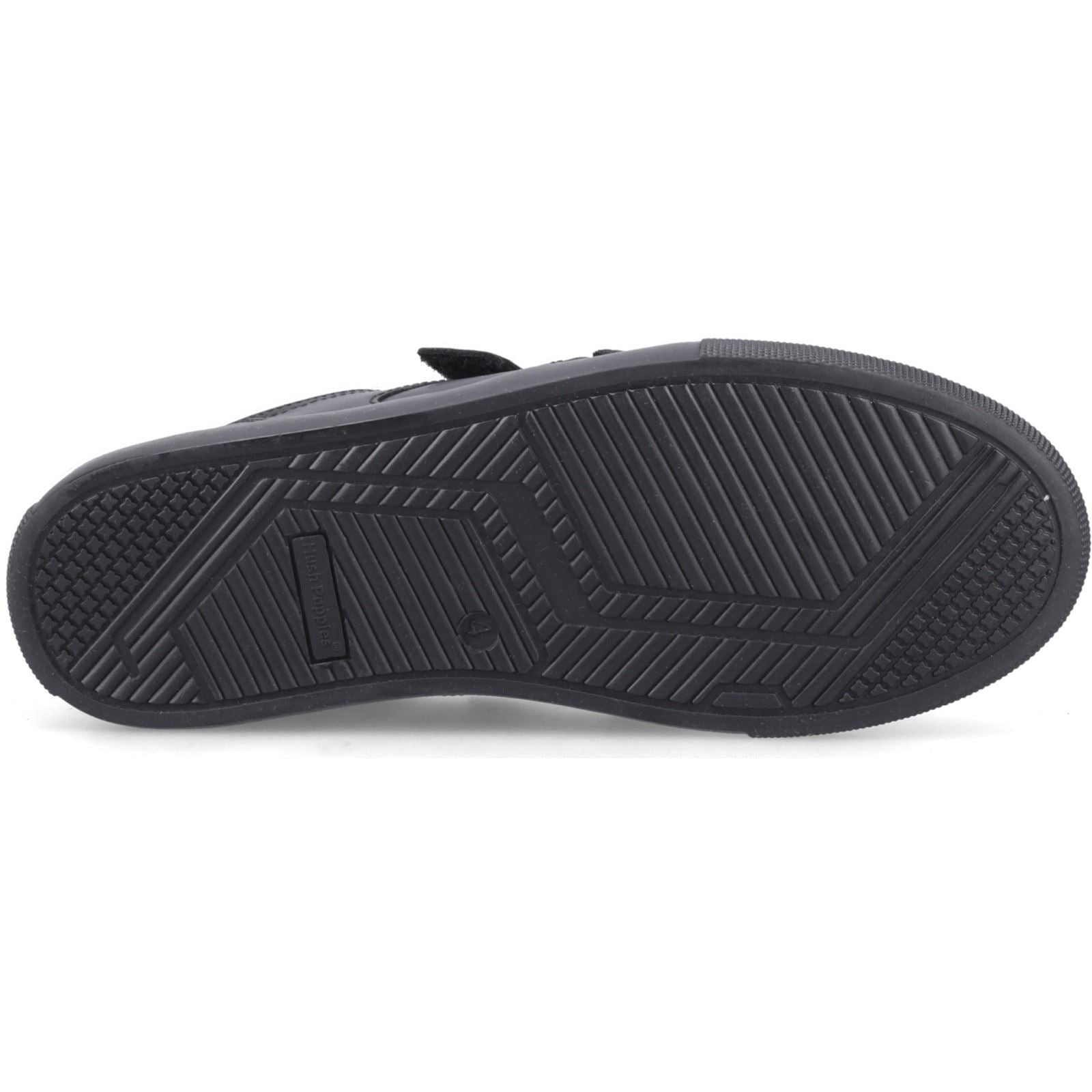 Hush Puppies Daxton Leather Boy's Black Trainers
