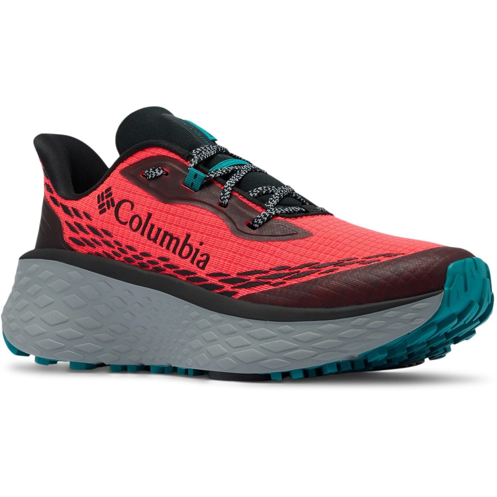 Columbia Konos Trillium Polyester Men's Neon Sunrise/Teal Chloride Sneakers
