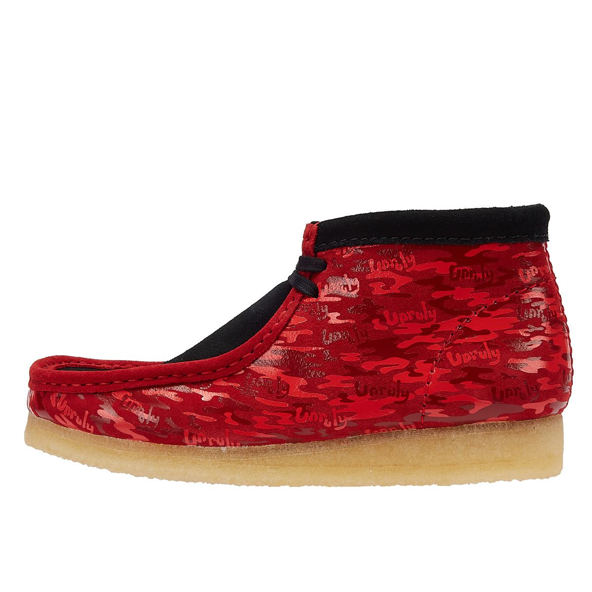Clarks Popcaan X Wallabee Red Camo Boots