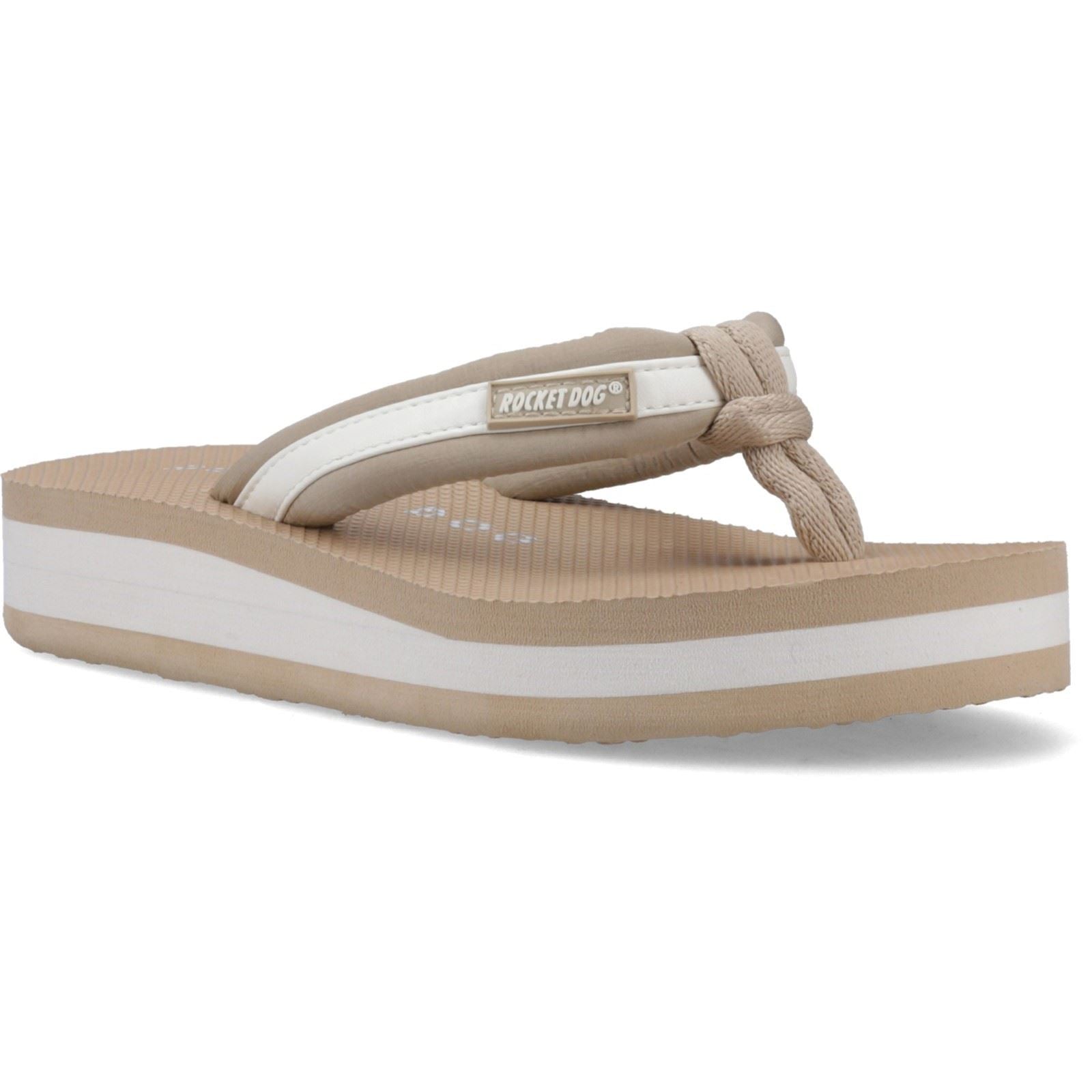 Rocket Dog Monica Nylon PU Textile Women's Tan/Off White Espadrilles