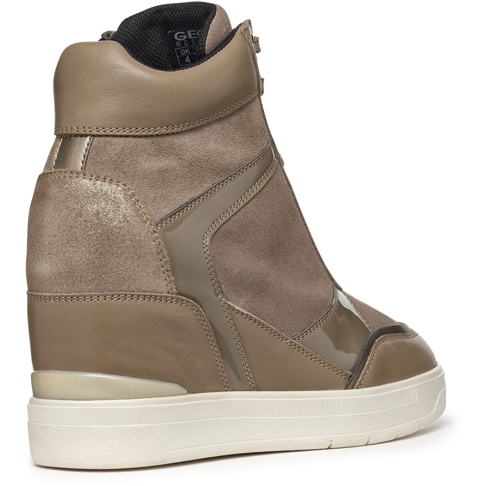 Geox D Maurica Leather Women's Dark Taupe Sneakers