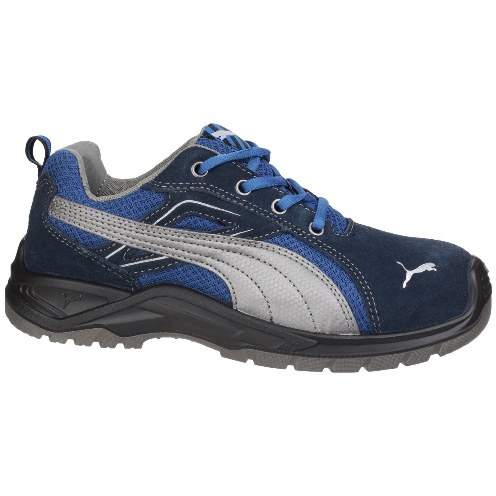 Puma Safety Omni Sky Low Suede+Textile Blue Safety Sneakers