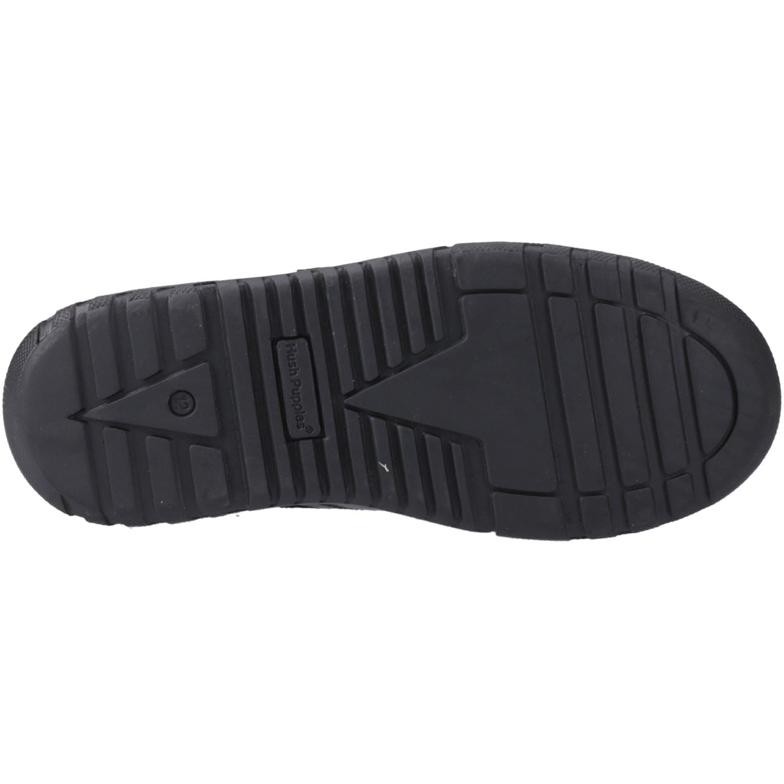 Hush Puppies Sutton Bungee Leather Boys's Black Lace-Up Shoes
