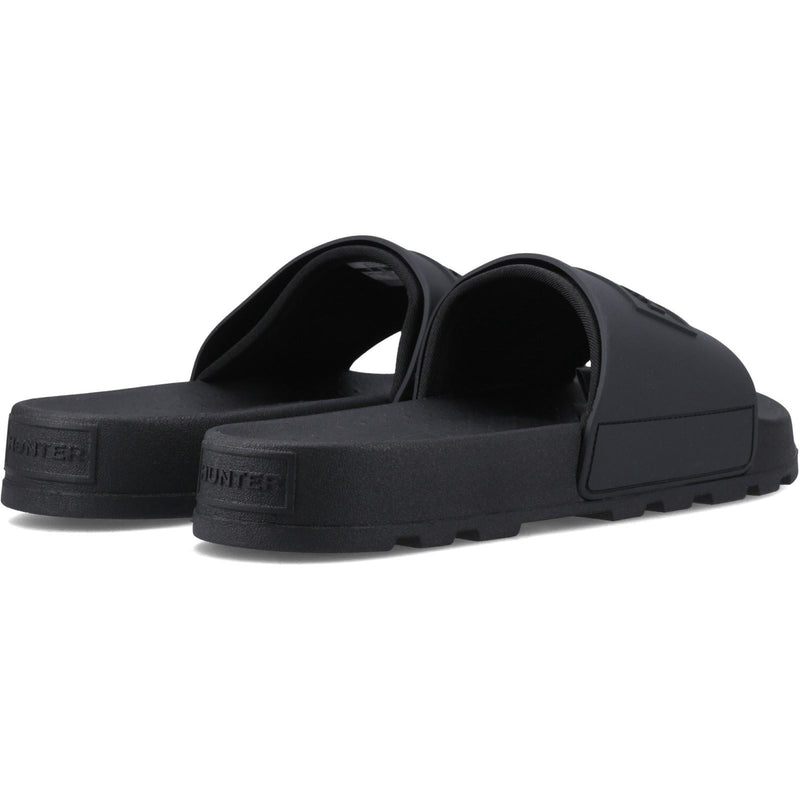 Hunter Core Embossed Slider Synthetic Black Slides
