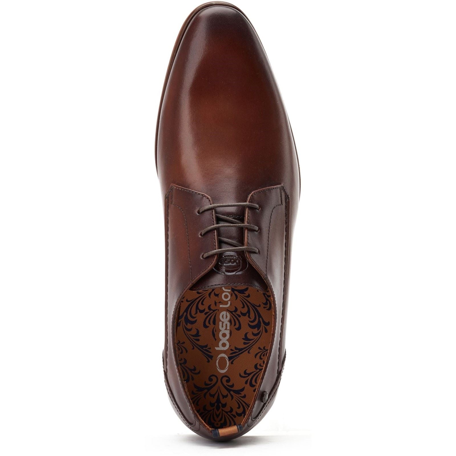 Base London Gambino Excel Leather Men's Burnt Brown Lace-Up Shoes