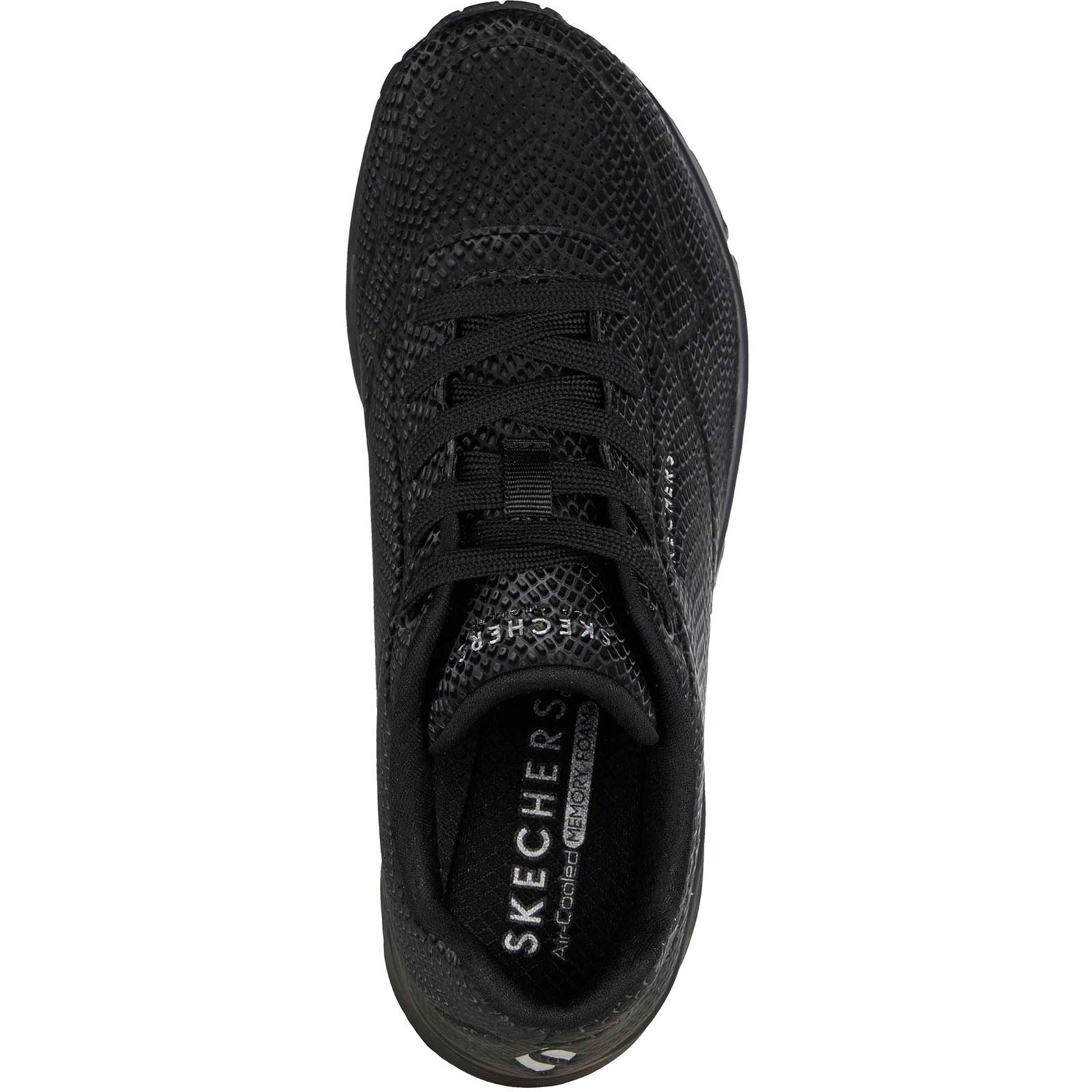 Skechers UNO - Shiny Scale Polyurethane Women's Black Standard Trainers