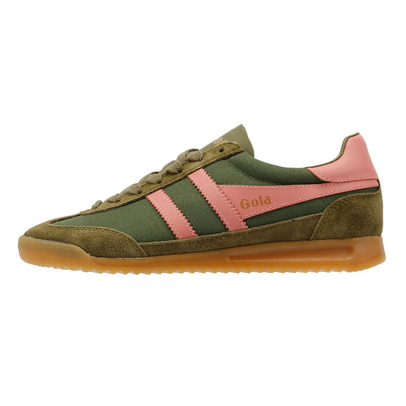 Gola Tornado Women's Military Green/Coral Pink Trainers