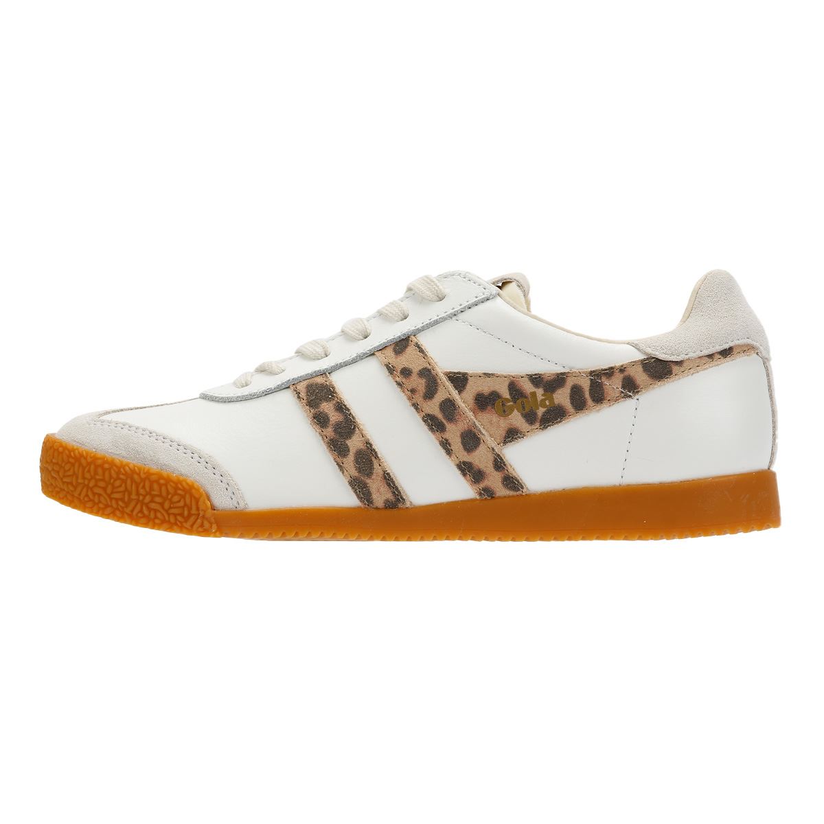 Gola Elan Leather Women's White/Leopard/Off White Sneakers