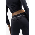 Juicy Couture Roll Down Flare Nylon Women's Black Track Pants