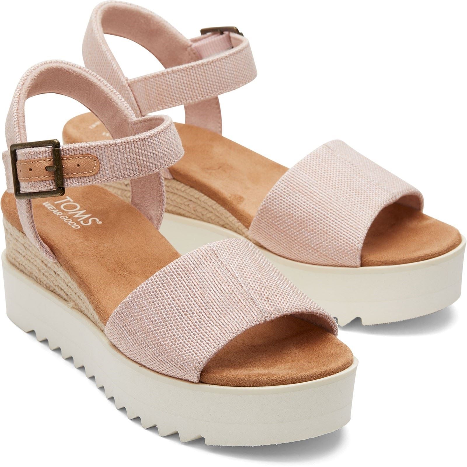 TOMS Diana Nylon Women's Ballet Pink Wedges