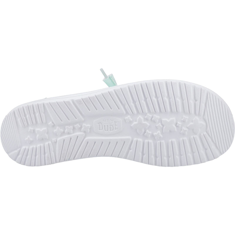 HEYDUDE Wendy Canvas 100% Cotton Women's Bay Blue Moccasins Shoes