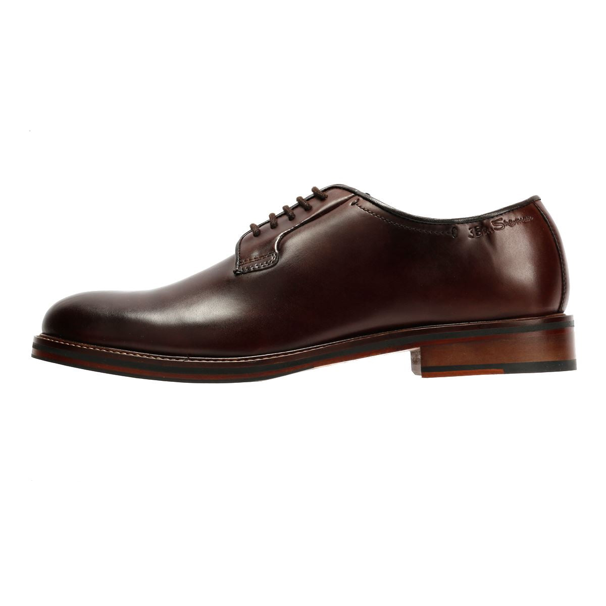 Ben Sherman Hoxton Brush Off Leather Men's Brown Lace-Up Shoes