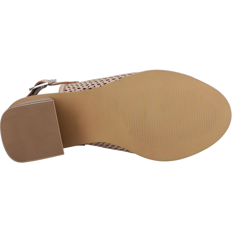 Hush Puppies Louise Heeled Leather Women's Taupe Sandals