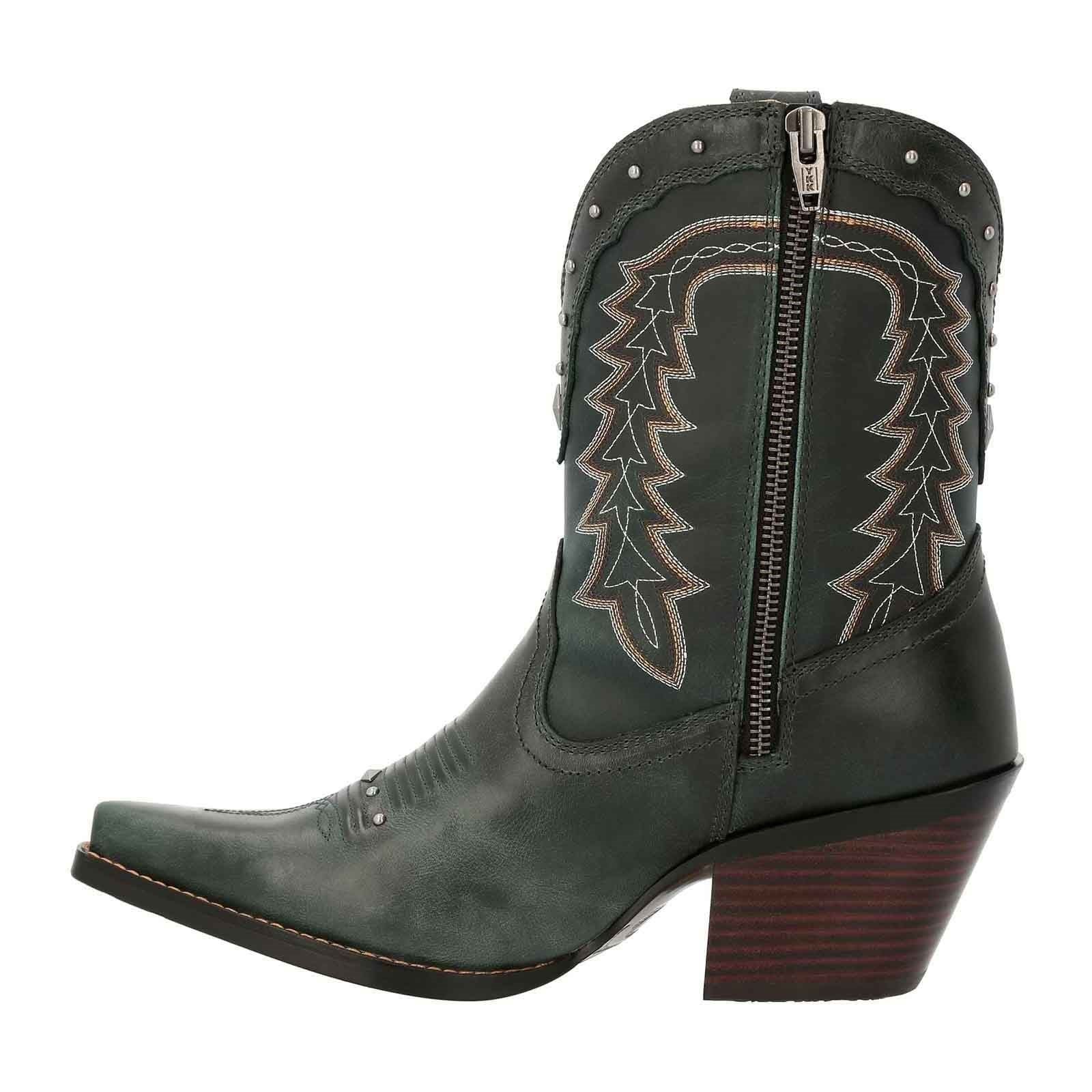 Durango Crush Bootie Leather Women's Saddle Brown/Denim Blue Boots