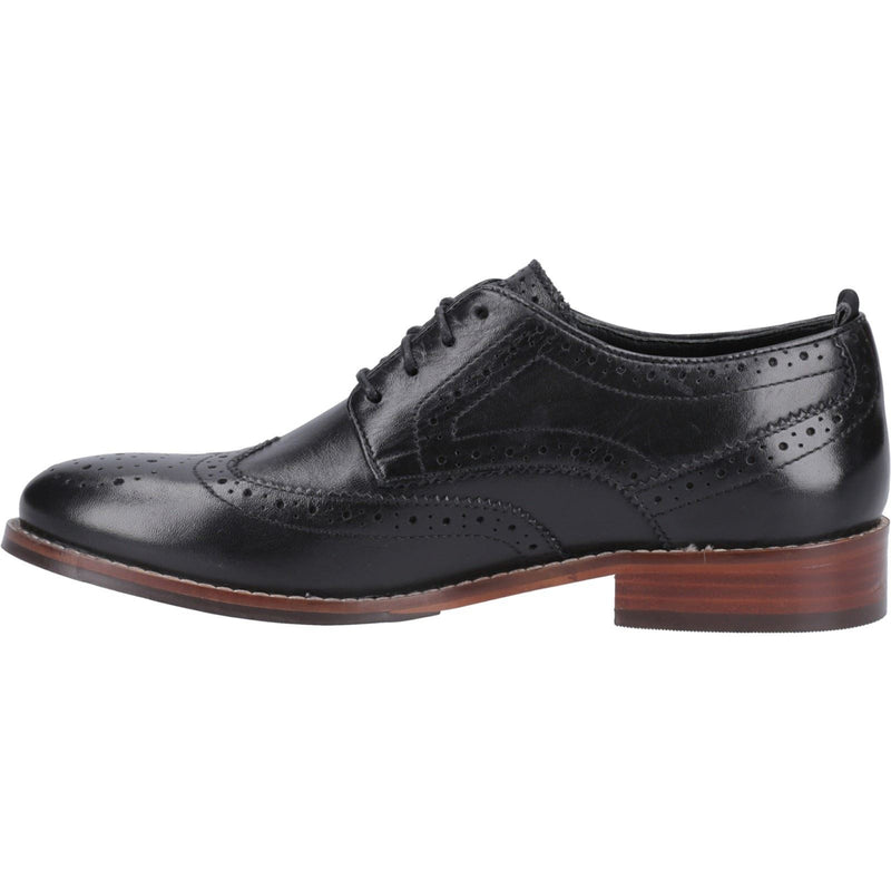 Hush Puppies Natalia Leather Women's Black Brogues Shoes