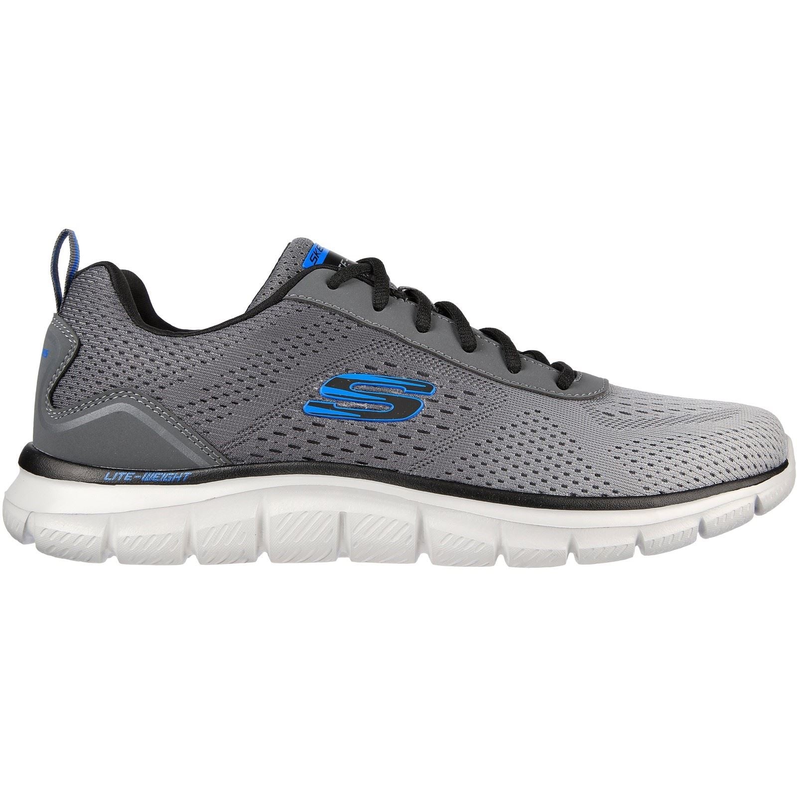 Skechers Track - Ripkent Textile Men's Charcoal Sneakers