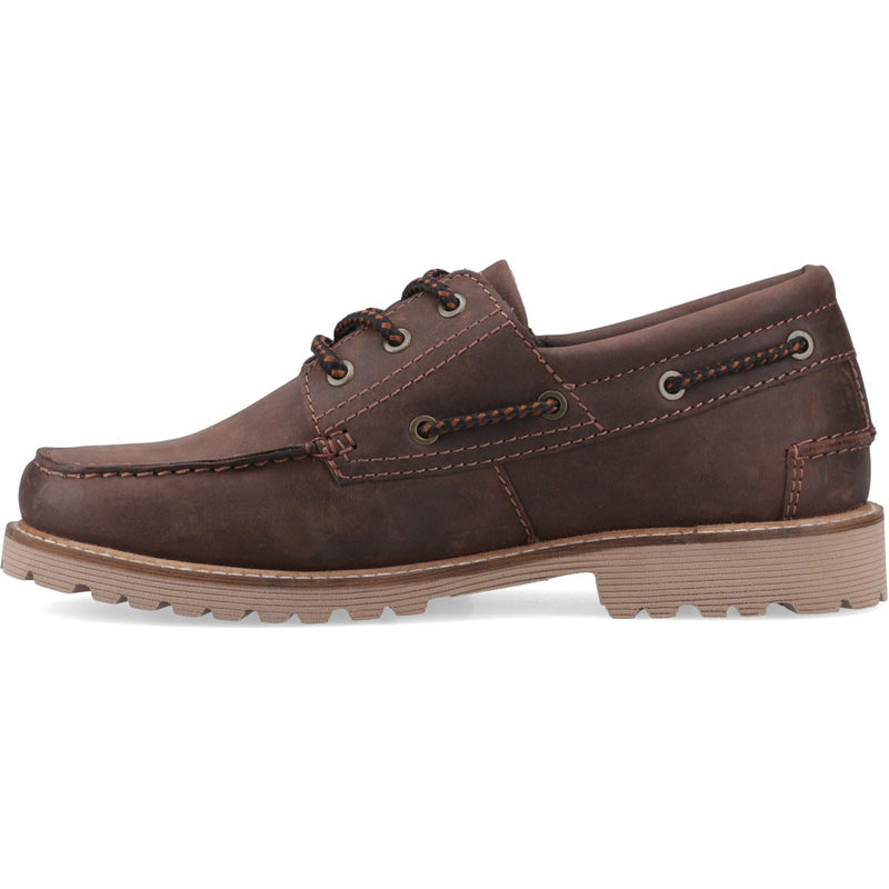 Sperry Houston Leather Men's Brown Boat Shoes