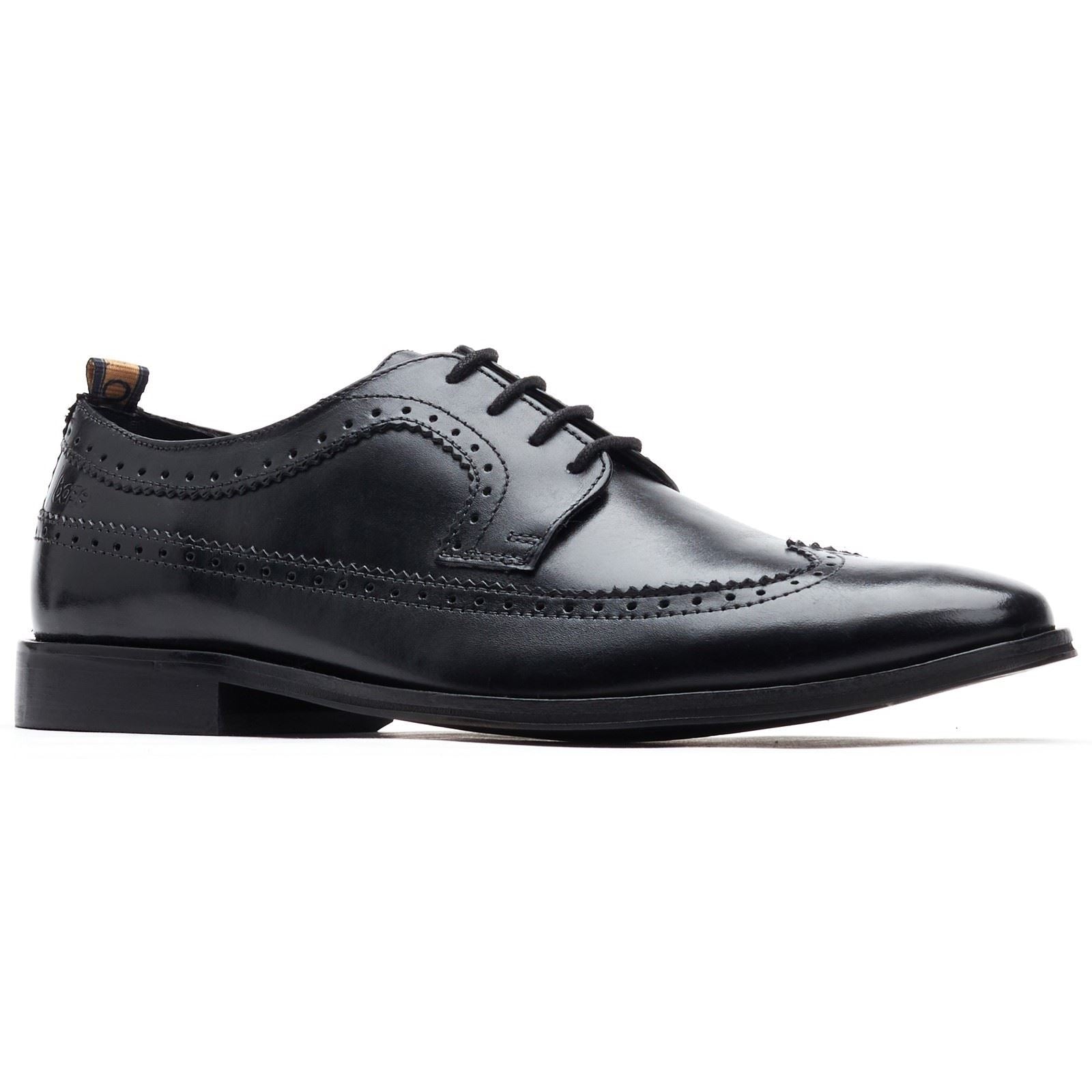 Base London Havisham Leather Men's Black Brogues Shoes